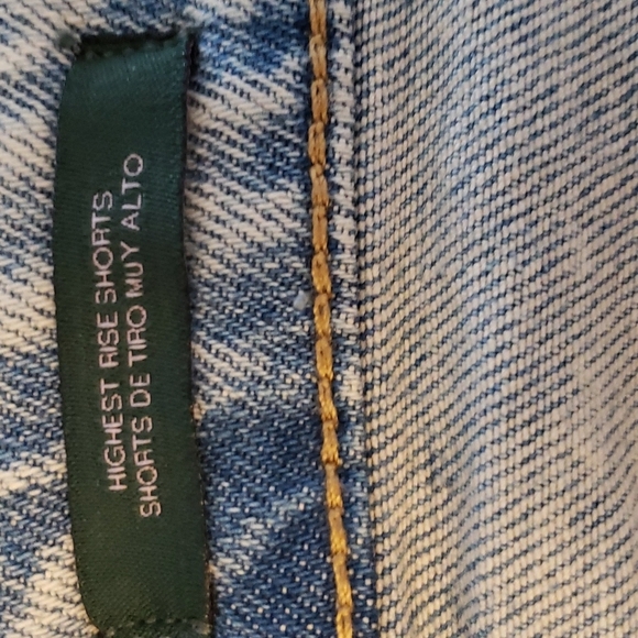 Wild Fable Highest Rise Light Acid Wash Folded Hem Jean Shorts Size 18 - Picture 5 of 10